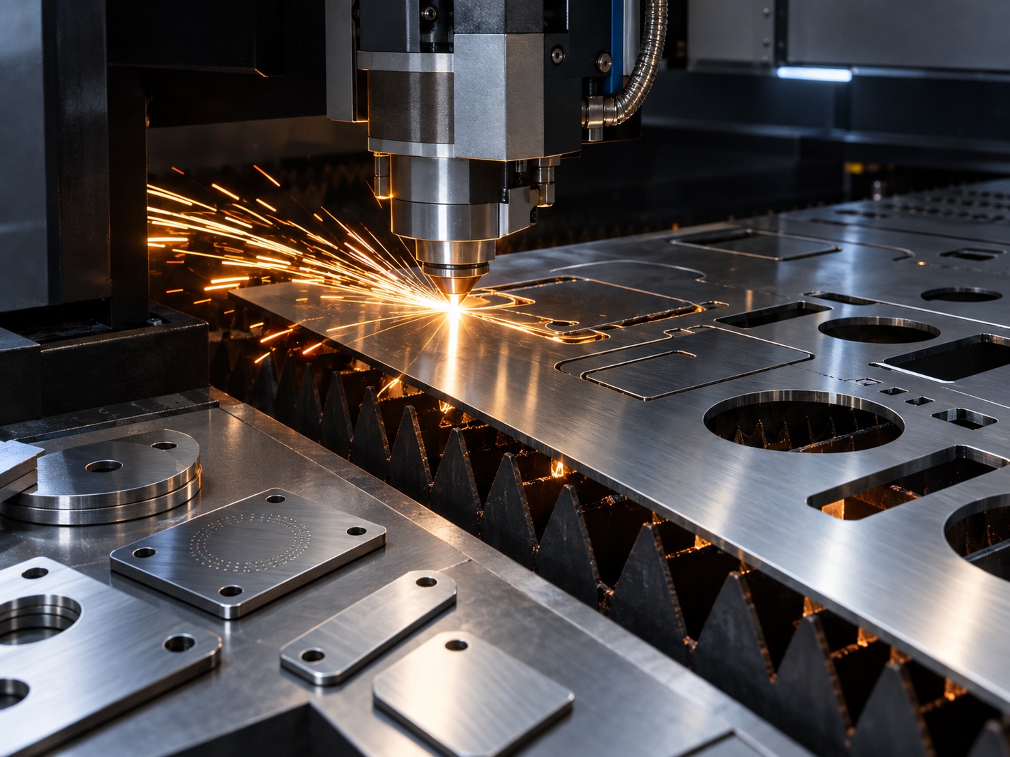 Fibre laser cutting profiles from sheet metal